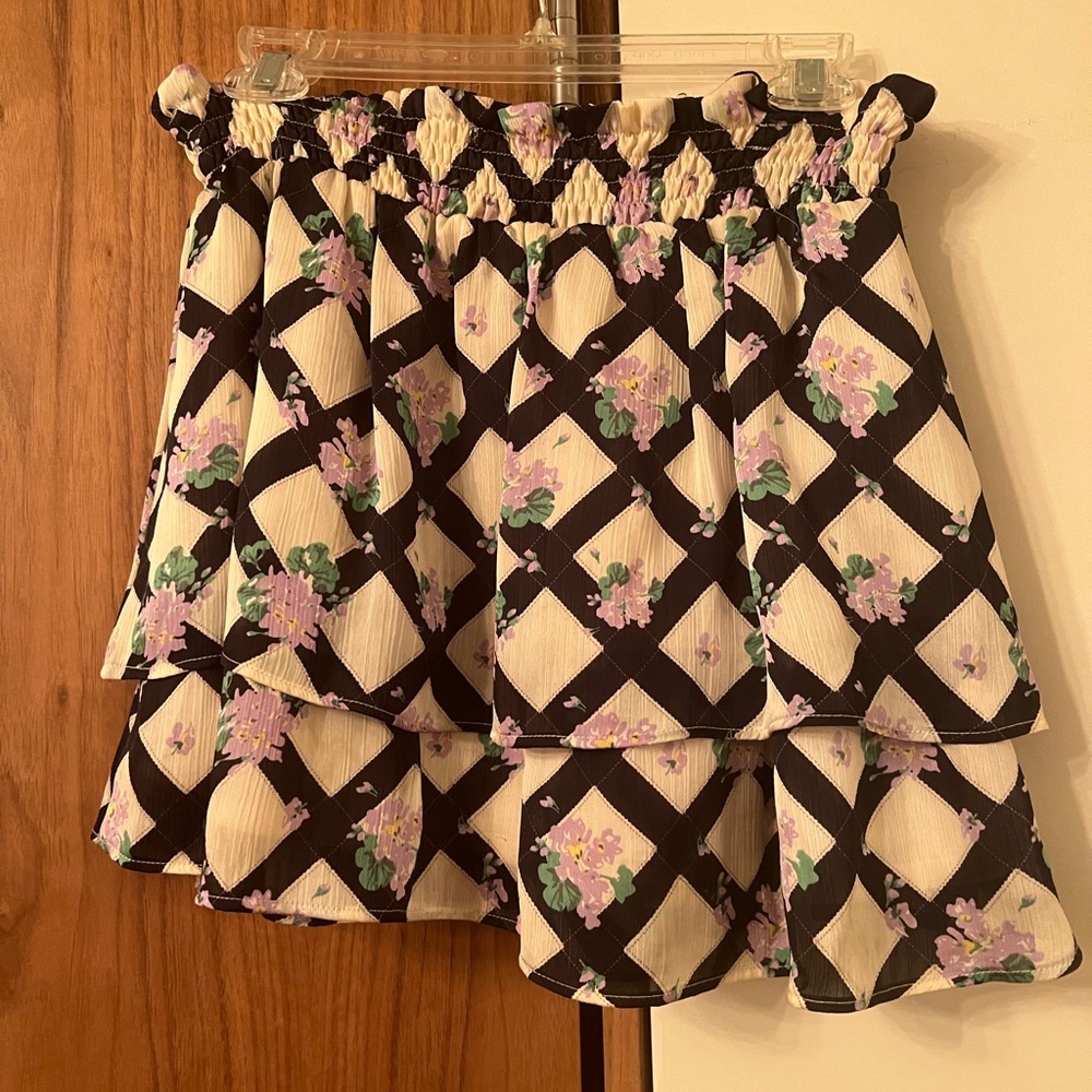 Floral stretchy skirt